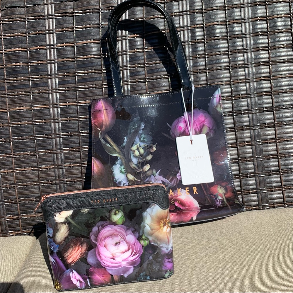 Ted Baker Floral Shopper set with makeup bag